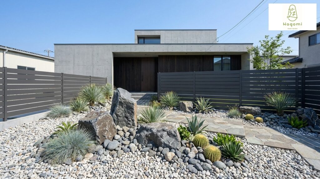 福井でドライガーデンのエクステリア工事での完成イメージ